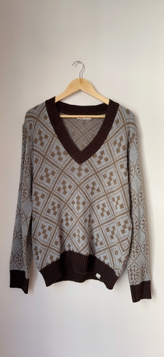 4119 Sweater Tascani Celeste/Choco T.L