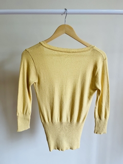 001992 Cardigan amarillo pastel T.U (1) - tienda online