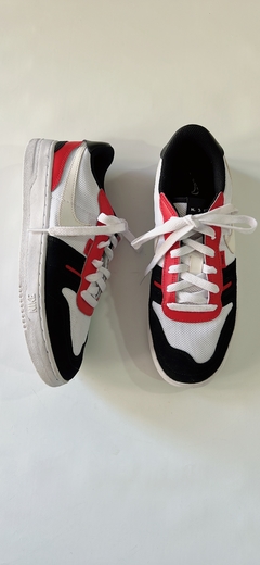 3843 Zapatillas Nike Blanco/Negro/Rojo Nro. 39.5