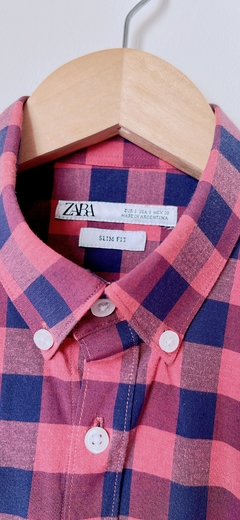 3405 Camisa Zara Azul/Rosa T.S (H) en internet