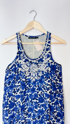 Art.9199 Vestido Azul Flores TS - comprar online