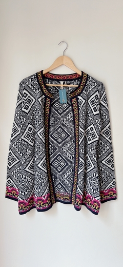 Art.6008 Cardigan BH Indian Azul/Blanco TL