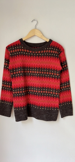 Art.6158 Sweater guardas Chocolate/Rojo TU (1)