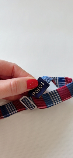 4671 Moño Polo Cuadros Azul/Rojo - comprar online