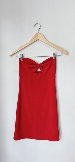 Art.6251 Vestido strapless Rojo TXS