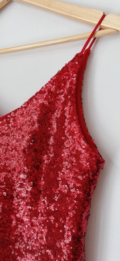 5215 Vestido Lentejuelas Rojo T.XS - comprar online