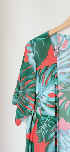 5387 Kimono Coral hojas T.U (2/3) - comprar online
