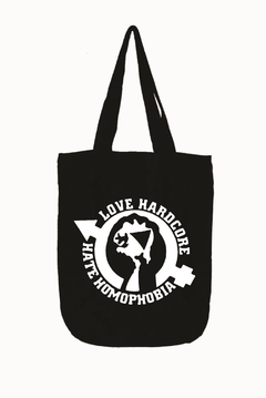 Ecobag "Love hardcore hate homophobia "