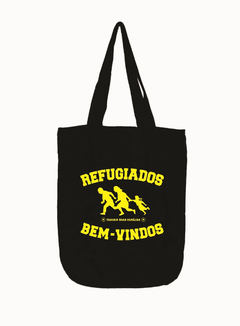 Ecobag " Refugiados bem vindos "