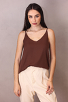 BLUSA ALCINHA CREPE CHOCOLATE