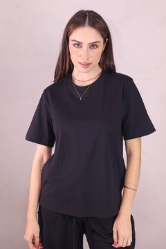 T-SHIRT ALGODÃO SOFT TOUCH PRETA - loja online