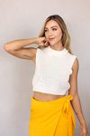 TRICOT COLETE CROPPED BRANCO