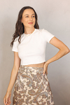 TSHIRT CROPPED COTTON OFF WHITE