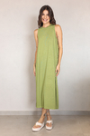 VESTIDO MIDI REGATA FLORIDA VERDE ALECRIM