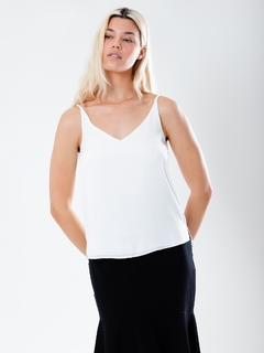 BLUSA ALCINHA CREPE BRANCA - Navy Store