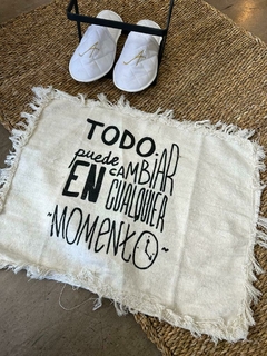 Alfombra de algodón con frases - tienda online