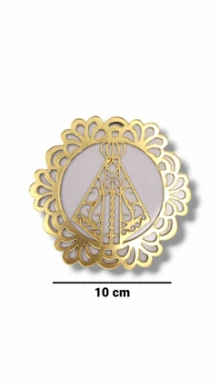 APLIQUE NOSSA SENHORA APARECIDA MDF/ACRÍLICO-10CM