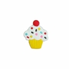 Aplique emborrachado 3cm Cupcake AMARELO - 1 unidade