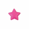 Aplique almofadado glitter estrela ROSA - 1 unidade