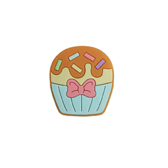 Aplique emborrachado 3,5cm Cupcake AZUL - 1 unidade - comprar online