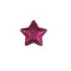 Aplique almofadado glitter estrela PINK - 1 unidade