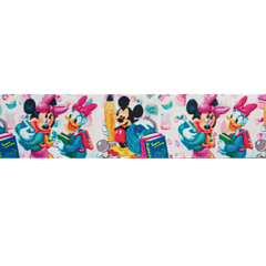 Fita de gorgurão estampada escolar 38mm MICKEY - 1 metro - comprar online