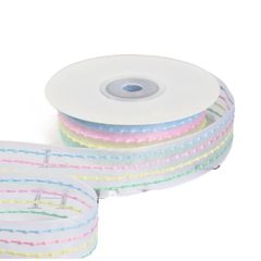 Fita Vivi Artes Princess organza listrada 38mm CANDY - 1 metro