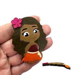 Aplique para tiaras acrílico curvado 6cm MOANA - 1 unidade