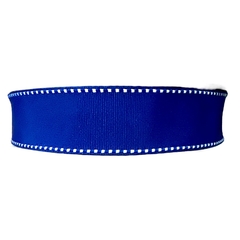 Fita poliéster pespontada 38mm AZUL ROYAL - 1 metro