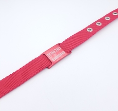 Chapita Pasador anodizado para collares de 2cm de ancho color rojo+collar rojo en internet