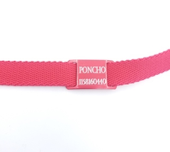 Chapita Pasador anodizado para collares de 2cm de ancho color rojo+collar rojo - Medallas para Perros