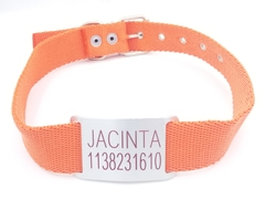 Chapita Pasador para collares de 3cm de ancho + collar naranja - comprar online