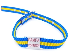 Chapita pasador para collares de 2cm de ancho + collar color Boca Juniors en internet