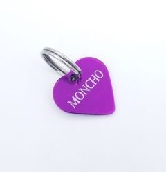 Chapita corazon anodizado color violeta - comprar online