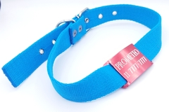 Chapita Pasador anodizado para collares de 3cm de ancho color Rojo + collar Turquesa - comprar online