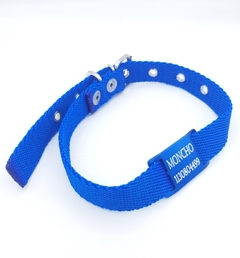 Chapita Pasador anodizado + collar 2cm azul en internet