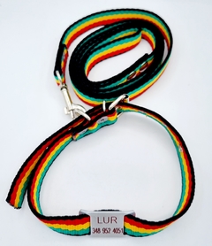 Chapita pasador para collares de 2cm de ancho + Collar + Correa JAMAICA - comprar online