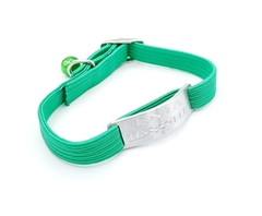 Chapita pasador de gatos natural+ Collar elastizado verde en internet