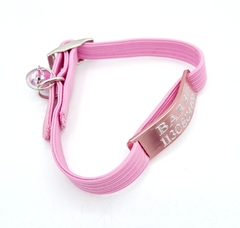 Chapita pasador de gatos rosa+ Collar elastizado rosa - comprar online