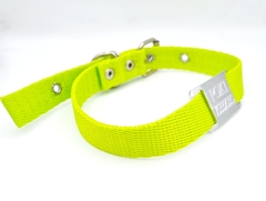 Chapita pasador para collares de 2cm con grabado natural + collar Verde Manzana - comprar online