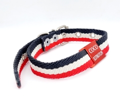 Chapitas Perros Pasador Rojo +collar Tricolor 2cm Ancho - comprar online