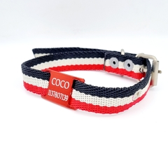 Chapitas Perros Pasador Rojo +collar Tricolor 2cm Ancho en internet