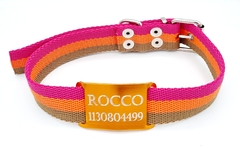 Chapitas Para Perros Pasador Naranja + Collar Candy De 3cm - comprar online