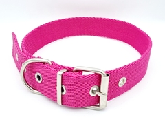 Collar de 3cm de ancho FUCSIA - Medallas para Perros