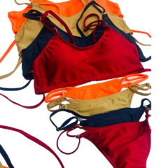 ML1077-Bikini top con tiras pack x 12 Unidades - comprar online