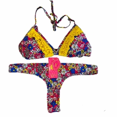 ML1027-BIKINI DOS PIEZASS CON DETALLE DE ARRUCHADO EN EL CORPIÑO