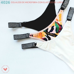 VI4026-Colaless microfibra con elastico ancho Lurex