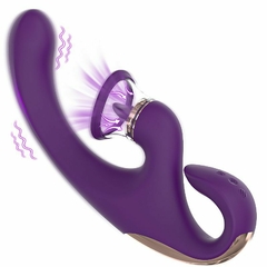 Vibrador Luxo Sandra Ponto G e Clitóris com Lingua e Sucção Vermelho S-Hande Sexy Import - comprar online