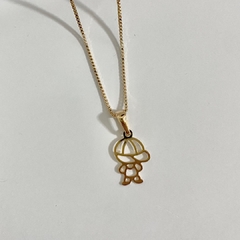 Cordão Mãe de Menino Banhado a Ouro 18 k