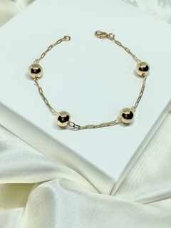 Pulseira de Bolas Banhado a Ouro 18k - comprar online